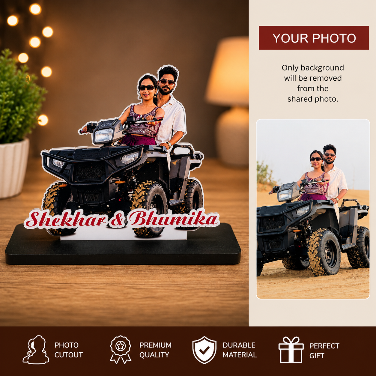 Customized Photo Cutout Acrylic Standee | Personalized Couple Gift | Custom Photo Stand